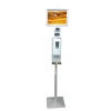 Floor Standing forehead thermometer Automatic Soap Dispenser With Advertising Board