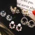 Import flowers rhinestone earrings color earrings Pearl Rhinestone Jewelry Girl Birthday Gift from China