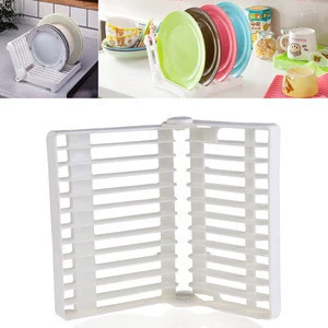 Foldable Dish Drip Rack Plate Organizer Cup Drainer Kitchen Flatware Drying Holder Shelf Kitchen Storage