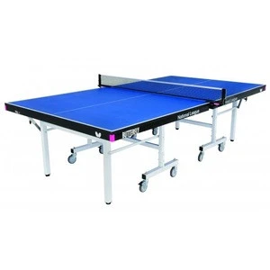 Folded portable Professional ITTF Approved 25mm table tennis table good quality playing top with 8 wheels system