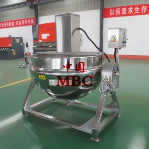Food processing Cooking Jacketed Kettle With Mixer