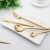 Fork Knife Spoon Set Copper Cutlery Wedding Plated Wholesale Matte Gold Flatware