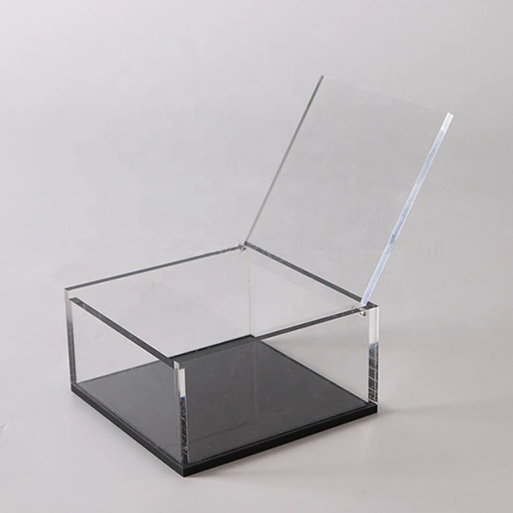 Free logo printing makeup 8mm clear compartment acrylic storage box