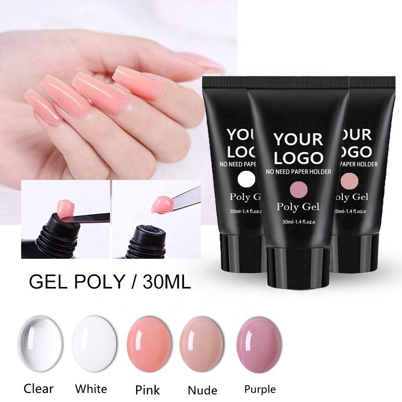 Free Sample private label 30g poly nail uv extension builder acrylic gel for nails
