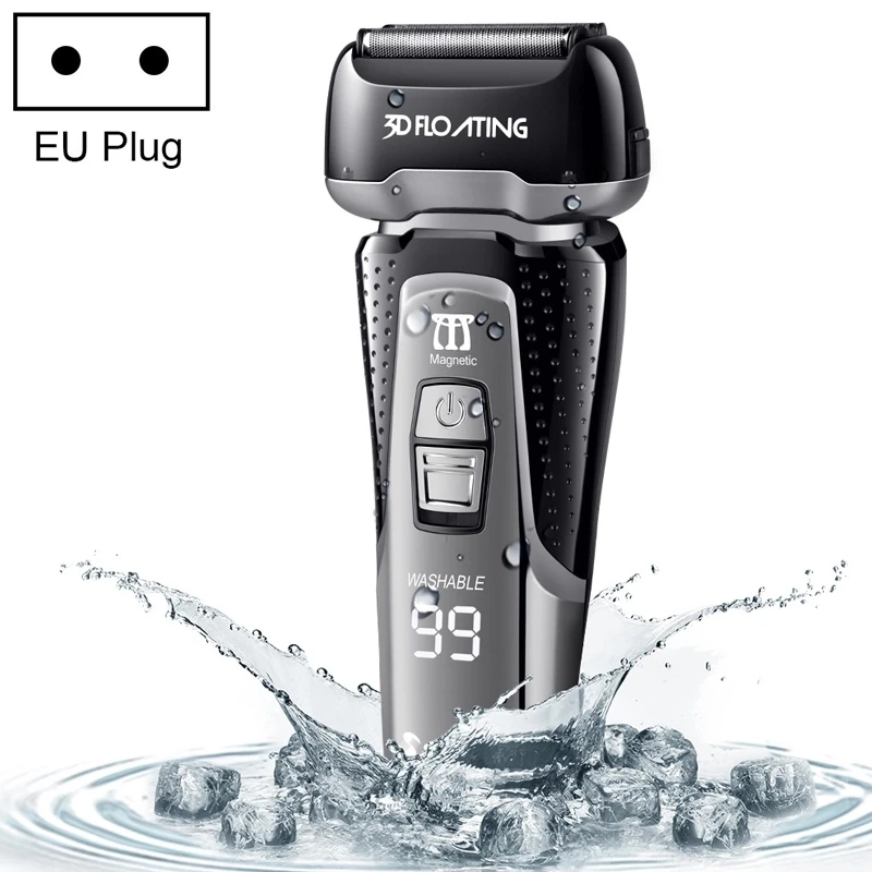 FREE SHIPPING EU Plug Men Voltage Universal Waterproof Reciprocating Triple Razor head Electric Rechargeable Shaver