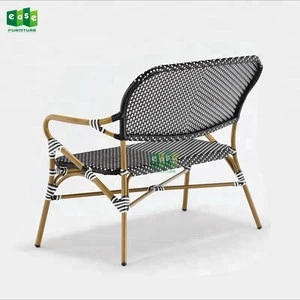 French style aluminum frame outdoor rattan wicker sofa (E3013)