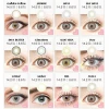 Fresh lady daily disposable soft contact lenses gray sky gray green