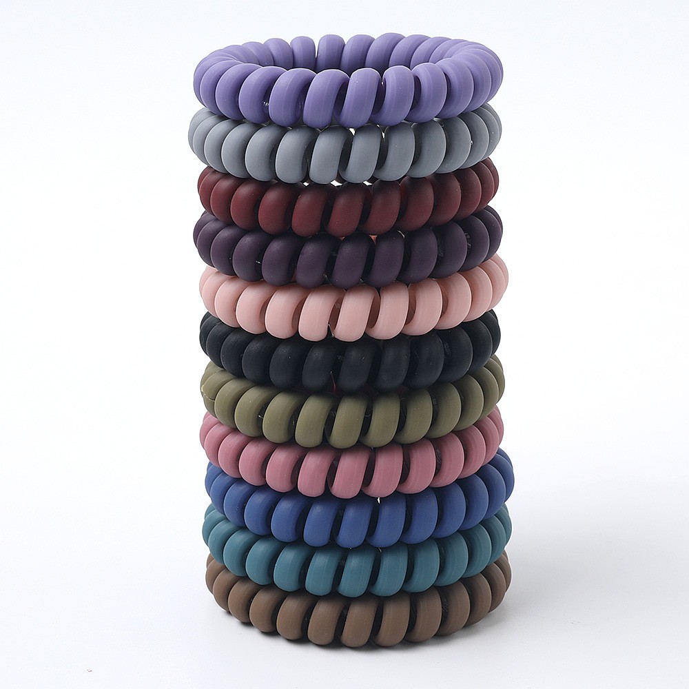 Frosted matte hair ring ladies rubber band elastic seamless telephone line cord wire hair ties
