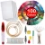 Import Full Set of Embroidery Starter Kit Cross Stitch Tool Kit Including 5 Embroidery Bamboo Hoop, 50 Color Threads knitting needles from China