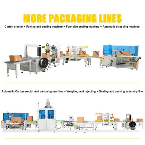 Buy Fully Automatic Carton Erector Packer Line Case Sealing Packing For ...