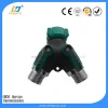Garden water hose y hose connector with rubber cover