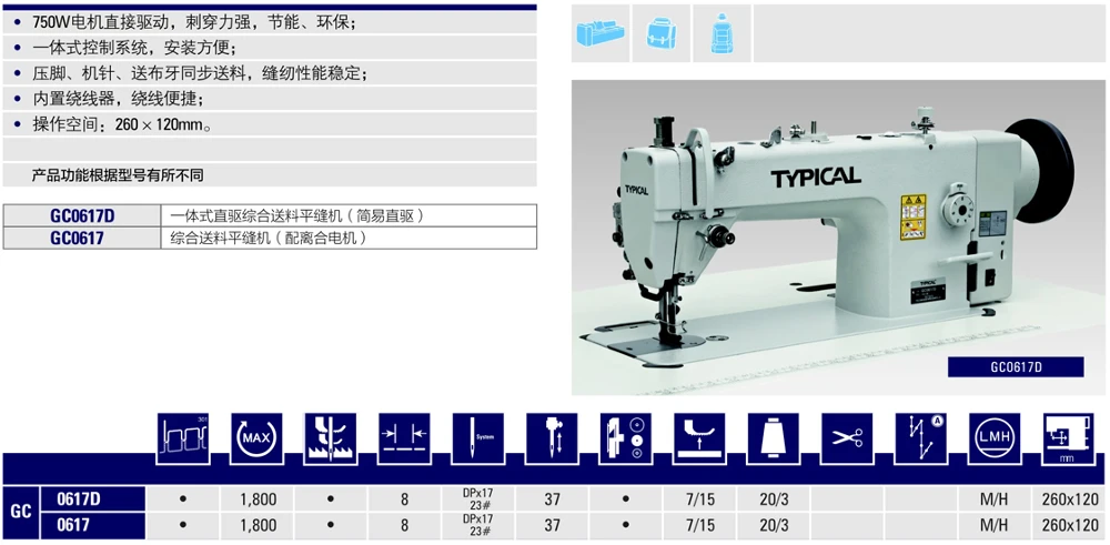 GC0617D cheap price compound feed typical sewing machine sale