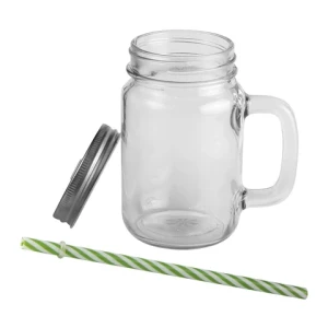 Glass Mason Jars With Straw Lid For Beverage Blank sublimation