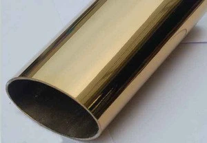 Gold stainless steel trim round pipe colored stainless steel pipe