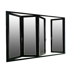 Gold supplier aluminum glass panel accordion folding door