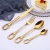 Import Golden stainless steel dinnerware set  for  restaurant wedding party dinner knife spoon fork set from China