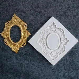 Good Quality Picture Frame Decor Silicone Crown Cake Mold
