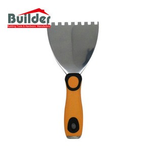 Good Quality Stainless Steel Notched Putty Knife Scraper