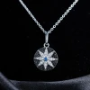 Grace Jewelry Blue Gemstone Nano Crystal Eight Pointed Star Shape 925 Silver High Quality Womens Luxury Jewelry Set for Women