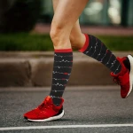Graduated Knee High Custom Basketball Compression Socks Athletic Medical Compression Nurse Socks 15-20 Mmhg