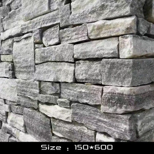 Gray Quartz Stone Natural Culture Stone for Wall Cladding and Facada