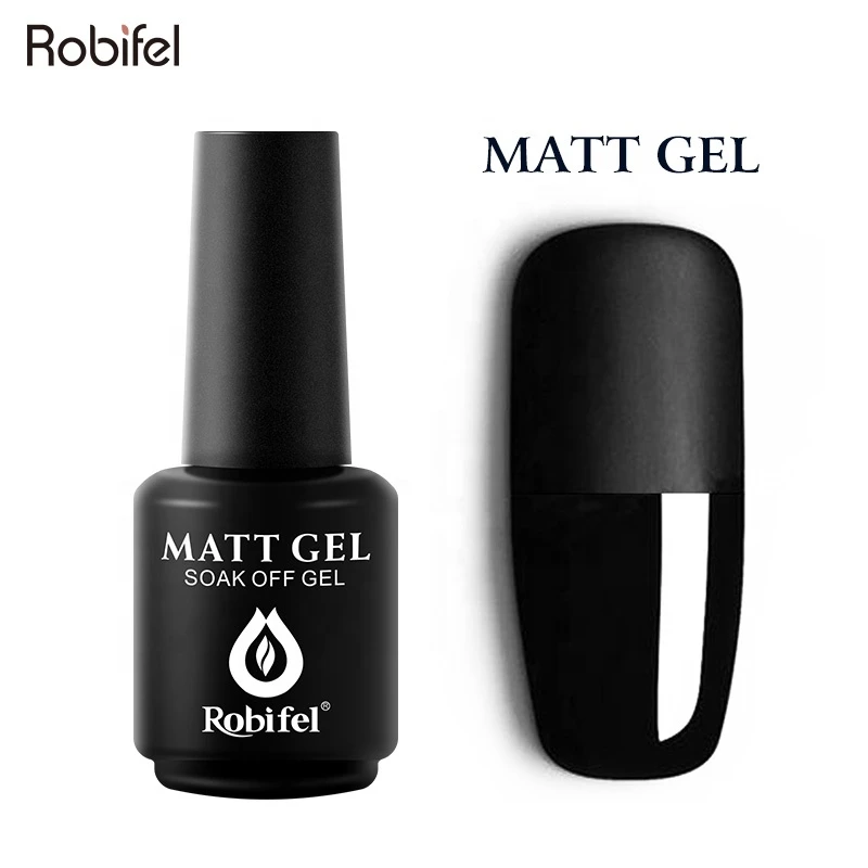 Guangzhou nail gel factory Matte top coat nail gel soak off gel UV 15ml  women long lasting products