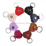 Guitar accessories, Genuine Leather guitar pick holder key chain