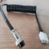 GX16 3 pin 4 pin 5 pin female connector the other end terminal black spiral cable