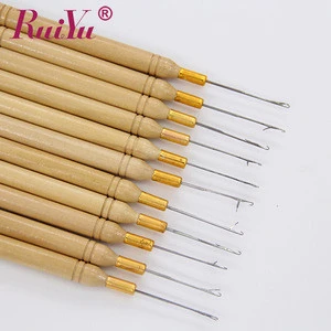 hair extension tools knitting/crochet needle set /micro ring beads pulling needle