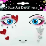 Heart Design Best Festival Choise Non-toxic Jewels Face Tattoo Sticker