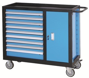 Heavy Duty Workshop 7 Drawer Roller Tool Box Trolley  Side Chest Cabinet With Wheels
