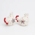 Hen and Rooster Ceramic Salt & Pepper Shakers