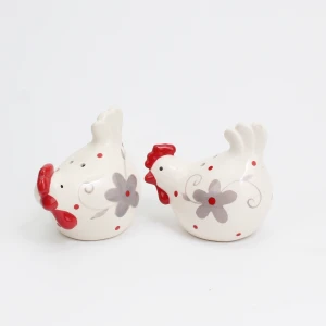 Hen and Rooster Ceramic Salt & Pepper Shakers