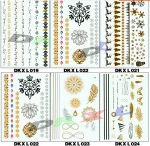 Henna Choker Hippy Necklace,Tattoo Machine Kit,Gold Leaf Tattoo Sticker