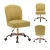 Import High Back Swivel Home Office Chair With Wheels, Rose Gold Velvet Side Chair from China