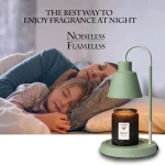 High End Frosted Metal Body Home Decoration Scented Electric Candle Lamp