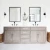 Import High gloss lacquer vanity marble top with double integrated basin hot sales bathroom vanity from China