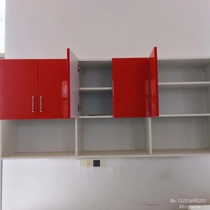 high glossy melamine particleboard  materials  living home using kitchen wall cabinet WB furniture cabinet