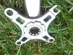 High light titanium bicycle crankset 53T cheap ti bike spider &amp; crank arm nicer than carbon fiber bike crankset made in china