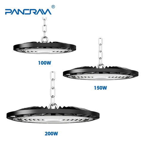 High Performance Industrial Lighting Ip65 Highbay Lamp Fixtures 100w 150w 200w Warehouse Ufo Thin Led High Bay Light