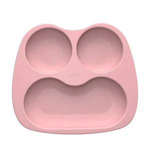High Quality Food Bowls Baby Dinner Plate Kids Baby Silicone Feeding Plate