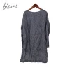 High-Quality French Casual Style Soft Natural Long Sleeve Linen Dress Women,Other Dress