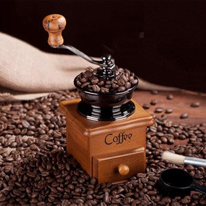 High Quality Industrial Custom Mini Portable Mill Home Wood Manual Burr Coffee Espresso Bean Maker Grinder