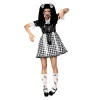 High quality low price hot sale Halloween dress costume black and white halloween secretary costume