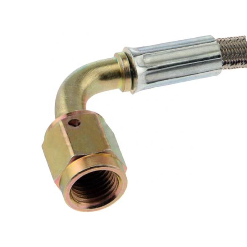 High Quality Racing Car Parts Pipe Fitting Stainless 90 Degree Steel 4AN Female 3 Swaged Hose End