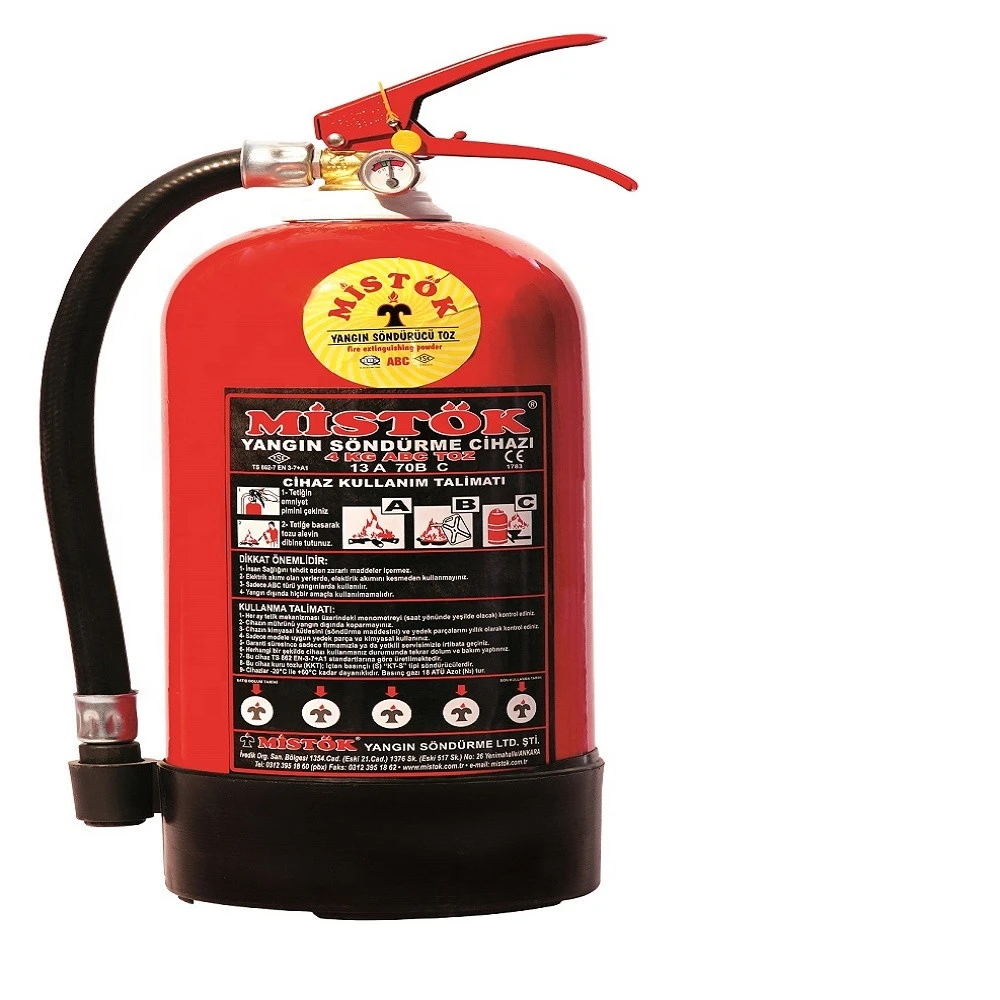 high quality red color factory price 4  kg A-03 MISTOK firefighting extinguisher  fire suppression ABC  powder fire extinguisher