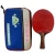 Import High quality table tennis bat with three table tennis ball poplar wood pingpong /table tennis bat /racket /paddle from China