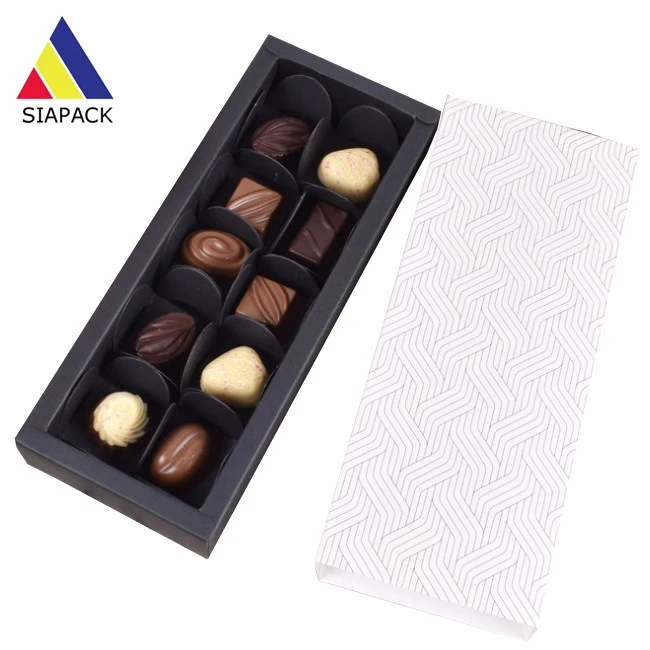 High quality white card paper packaging boxes chocolate chocolate truffle box