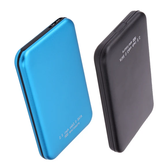 High Speed 2.5 Inch Aluminium USB3.0 to SATA External HDD HD Hard Disk Drive Enclosure Case Cover Box Bag Up to 3TB Black Blue