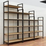 Home living room particleboard pipe iron metal mount office storage rack